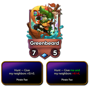 now buffs himself and his neighbors +4/+4 instead of just his neighbors +5/+5.