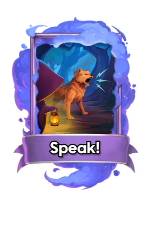 A Speak card.