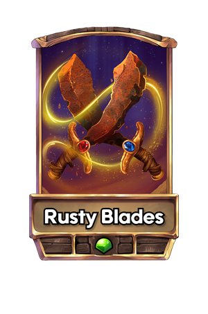 A Rusty Blades card.
